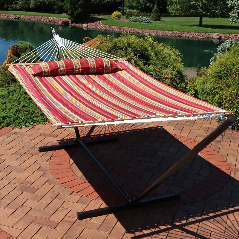 Freeport Park Halie Double Spreader Bar Hammock with Stand & Reviews